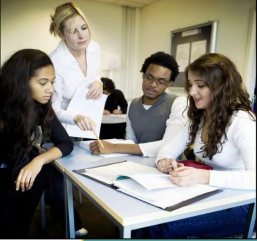 Students studying