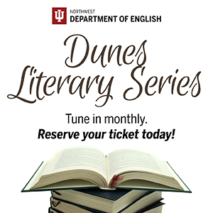 A graphic that says Dunes Literary Series.